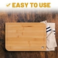 thumbnail image 4 of Minkissy Khaki Bamboo Cutting Board for Storage Use with Builtin Water Groove and Easy Clean Design 15.5 x 11.5 Inches, 4 of 7