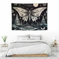 thumbnail image 3 of ONETECH  Moth Goth Tapestry Butterfly Cool Hippie Tapestry Emo Grunge Gothic Mushroom Witch Tapestry for Bedroom Aesthetic Vertical Vertical Vintage Tapestries, 3 of 7