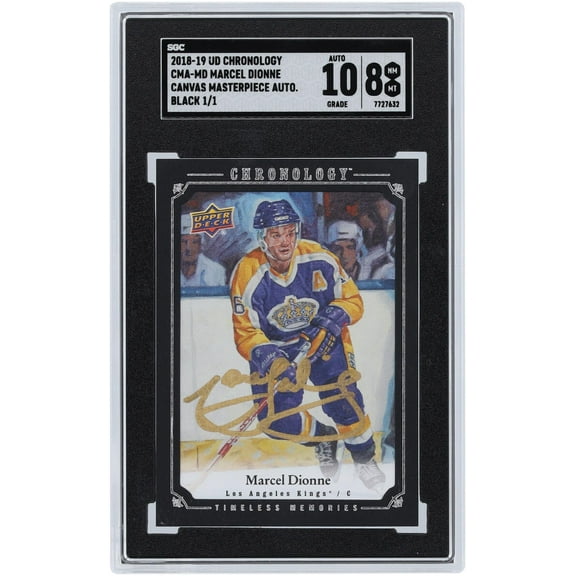 Marcel Dionne Los Angeles Kings Autographed 2018-19 Upper Deck Chronology Canvas Black #CMA-MD #1/1 SGC Authenticated 8/10 Card - Fanatics Authentic Certified