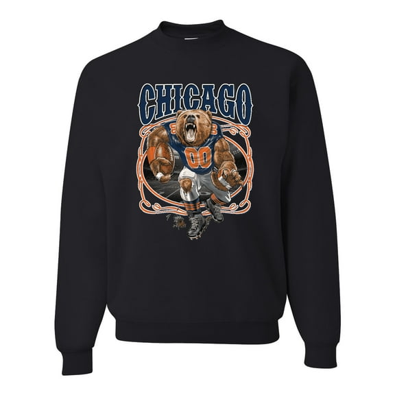Wild Bobby, Chicago Fan | CHI Fantasy Football ,Sports, Unisex Crewneck Graphic Sweatshirt, Black, 3X-Large