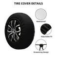 thumbnail image 2 of Yiaed Skull Flower Print Tire Wheel Cover, Waterproof Spare Tire Cover Fit for Jeep, Truck,Trailer, RV, SUV, Camper and Most Vehicle-15 inch, 2 of 6