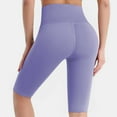 thumbnail image 4 of Edvintorg Streetwear High Waist Shorts Women's Fitness Sport Leggings Yoga Workout Casual Athletic Cycling Clothing Female Gym Shorts Purple M, 4 of 7