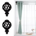 thumbnail image 2 of 2 Pcs Embouts de Tringle à Rideaux 3/4 Pouce Pôle Chambre Salon Remplacement pour Chambre Salon Noir Ajouré, 2 of 8