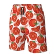 thumbnail image 5 of Kdxio Tomatoes Pattern Mens Casual Shorts - Drawstring Summer Beach Sports Shorts for Men, 5 of 9