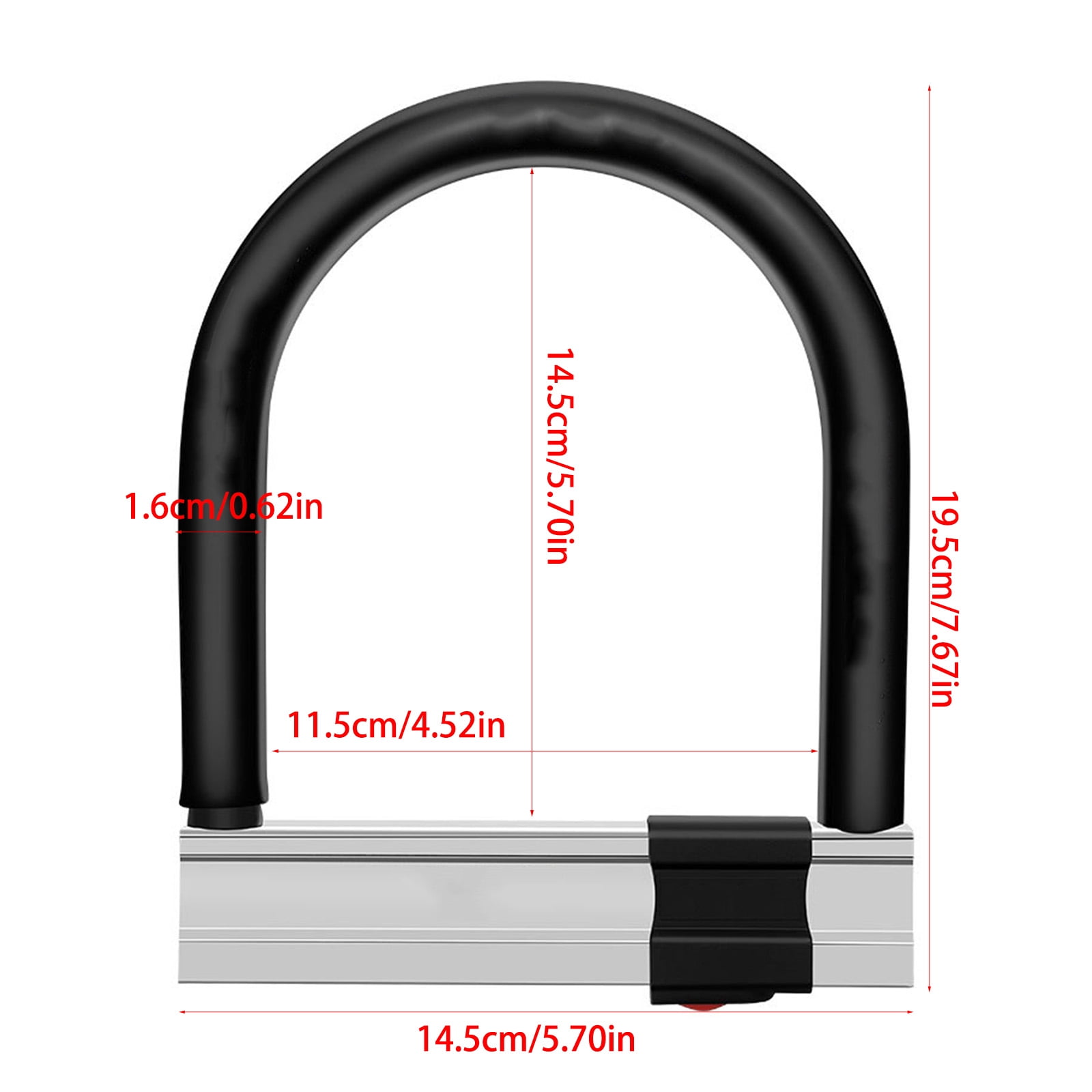RUISINERY Electric Bike Lock 18mm Shackle Bike Locks with 2 Keys, Bicycles Locks for Mountain, Electric Folding Bike