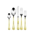 thumbnail image 2 of HOMEHUT 40-Pieces Flatware Set - Gold Cutlery Set Service for 8 People, 18/10 Premium Stainless Steel Silverware Cutlery, 24 Karat Gold-plated, 538G, 2 of 9