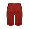 thumbnail image 4 of MSJUHEG Mens Shorts Men'S Shorts Shorts With Multiple Pockets For Comfort Lightweight Twill Cotton Elastic Waist Work Shorts Shorts Men Red S, 4 of 4