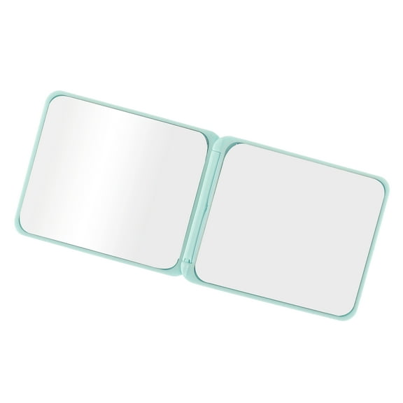 Vocoste 1 Pc Women Square Compact Mirror Cosmetic Mirror for Travel Vacation Green Plastic Glass Mirror
