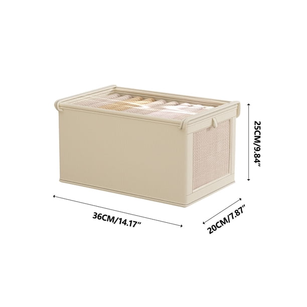 Caja de Almacenamiento Plegable Ventana de Tela Visible con Tapa Caja de Almacenamiento de Ropa, Caja de Almacenamiento de Tela Grande, Preferida para la Caja de Almacenamiento Del Hogar con Tapa