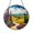 Acrylic 3.5 Inch, variant on Lupine Landscape Window Hanging – Stained Glass Inspired Art1601