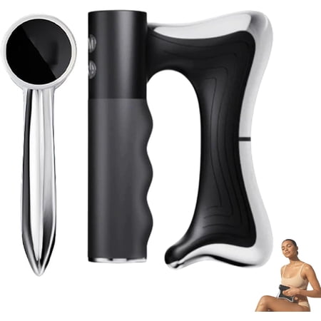 XLYFVLGF Full Body Contour Device with Heat & EMS, Cellulite Massager Skin Firming & Muscle Relief Better Circulation, Electric Fascia Knife for Belly, Arm, Waist, Leg (Black)