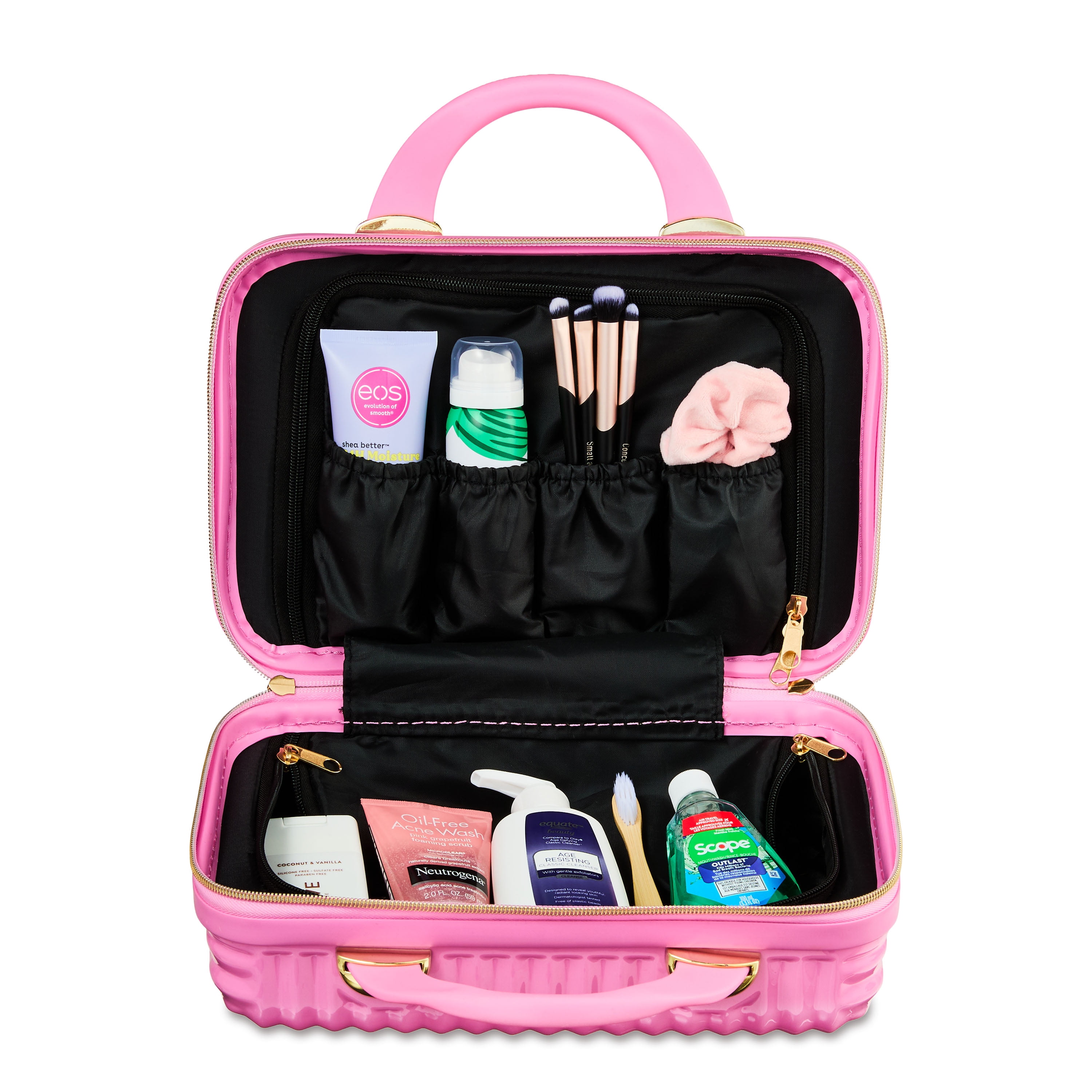 Walmart Hard Shell Cosmetic Travel Case, Pink, 1 Count - Walmart.com