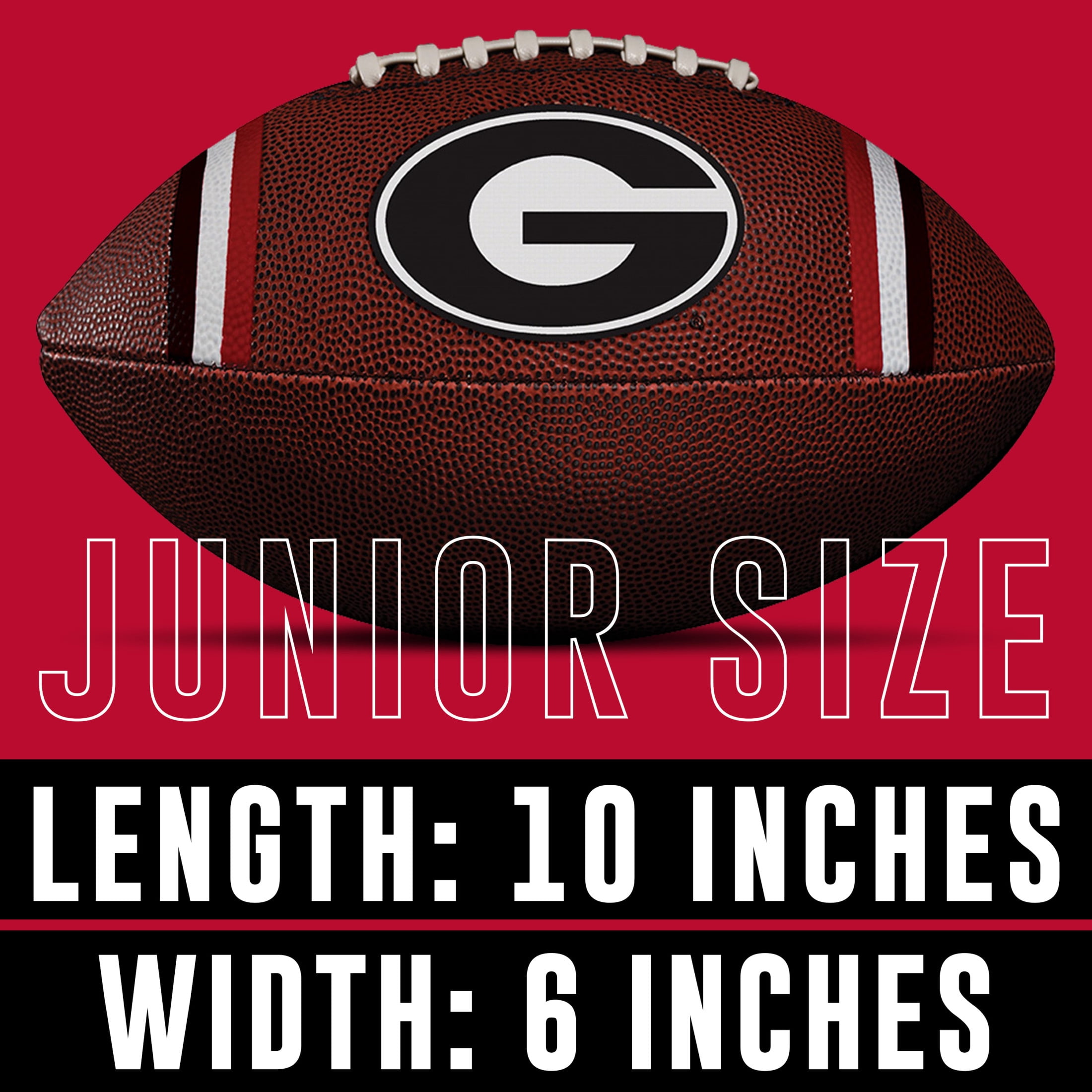 Franklin Sports Georgia Bulldogs Kids NCAA Youth Football - Official College Team Junior Footballs with Team Logos for Kids - Kids Junior Size PVC Football - Backyard + Tailgate Ball - 8.5"