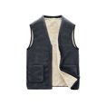 thumbnail image 1 of Jumpingount Chaqueta sin mangas de otoño para hombre, abrigo a prueba de viento, chaleco, ropa gruesa ligera sin costuras con bolsillos con cremallera, Abrigos y chamarras Gris SG Jumpingount AP013254-02, 1 of 1