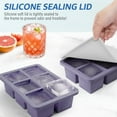 thumbnail image 4 of Lumikrypt 2 Pack Ice Cube Tray with Lid , Silicone Ice Tray Molds with Iron Base for Freezer,  BPA Free, Big Square Ice Cube for Whiskey, Cocktails, Juices, 4 of 7