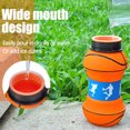 thumbnail image 5 of Botella de agua deportiva para niños, taza plegable en forma de bola para beber, taza para el almuerzo escolar a prueba de fugas, exprimible a prueba de golpes, 5 of 5