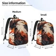 thumbnail image 3 of Honeii Colorful Abstract Eagle Print Canvas College Laptop Backpack, Durable Rucksack Travel Notebook Bag School Backpack Book Bag for Men Women-, 3 of 7