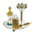 thumbnail image 1 of Abbracc Ensemble de Brûleurs d'Encens Porte-Bougie Décoratif avec Couvercle Diffuseur de Parfum, 1 of 9