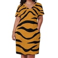 thumbnail image 2 of Tiger Stripes Loose Pocket Dress woman dress summer woman dress 2025, 2 of 6