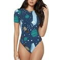 thumbnail image 2 of Picia Alpaca Astronaut in Space Womens One Piece Swimsuits Modest Tummy Control Bathing Suits Lace Up Slimming Swim Suit-XX-Large, 2 of 9