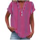 thumbnail image 2 of mfyjkho Tops Para Hacer Ejercicio Para Mujer, Camiseta Informal De Manga Corta Con Botones Y Cuello En V Para Mujer Tops Para Salir Para Mujer M, 2 of 5