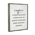 thumbnail image 3 of Stupell Industries Funny Coffee Morning Phrase Graphic Art Luster Gray Floating Framed Canvas Print Wall Art, Design by Lil' Rue, 3 of 6