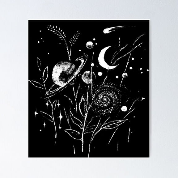 Space Botanica Poster- Unframed Poster | Wall Art | Perfect For Home Decor & Gifts, 8x12