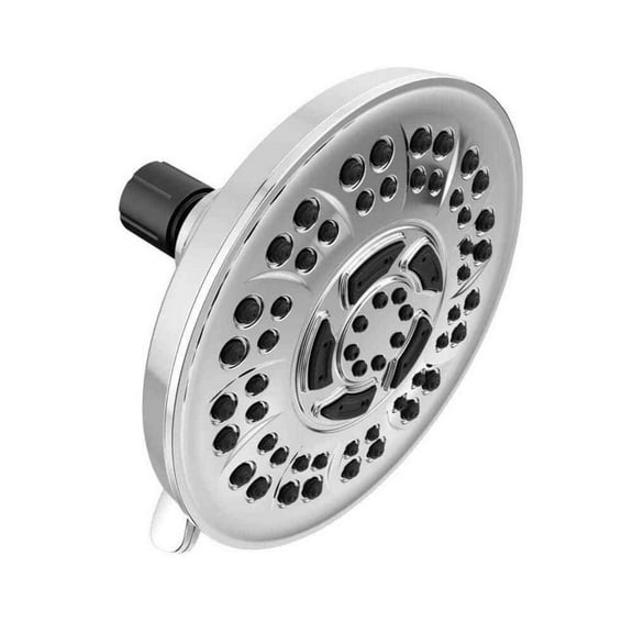 8-Spray Patterns 1.75 GPM 6 in. Wall Mount Fixed Shower Head in Chrome