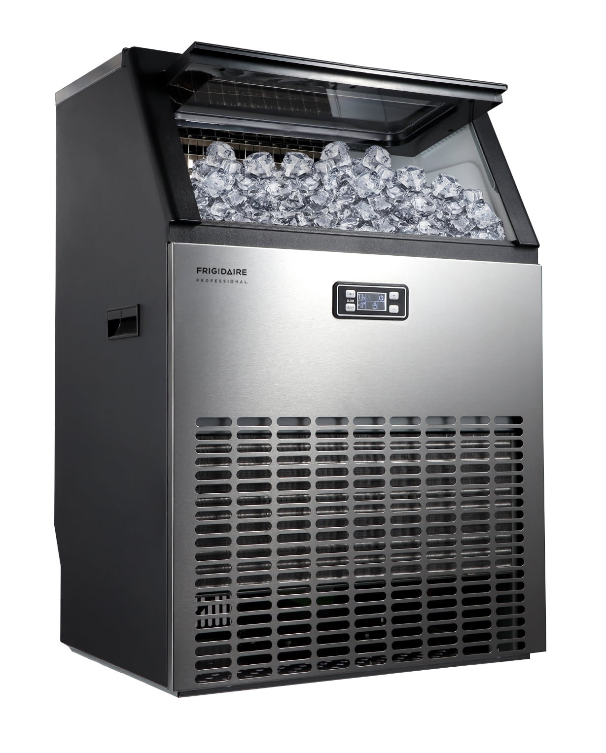 Frigidaire Professional 198 Lbs. Commercial Ice Maker, Cube Shaped Ice Machine with Auto Clean, LCD Display, Stainless Steel