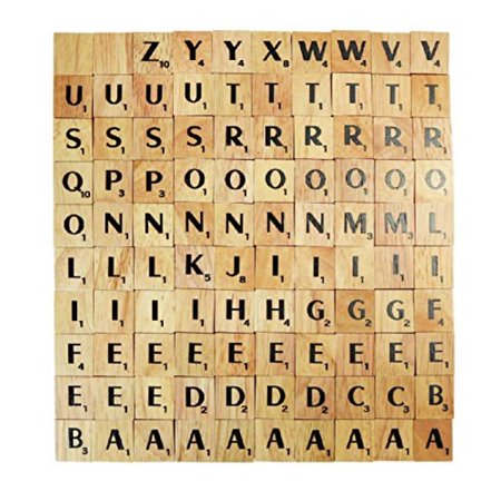 ivory font 100 brand new complete set wooden scrabble tiles letter