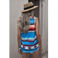 thumbnail image 1 of ABPHQTO Camiseta sin mangas informal con rayas de colores geométricos aztecas para mujer, 1 of 5