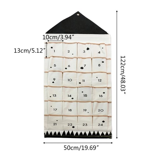 Calendario de Adviento de madera para casa del árbol, Cuenta atrás, decoración de fiesta de Navidad, 24 cajones con adorno de luz LED