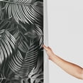 thumbnail image 3 of Orinice  Black and White Leaves Shower Curtain Tropical Leaf Shower Curtain for Bathroom Rustic Banana Leaf Palm Leaf Floral Shower Curtain Set with Hooks  36x72, 3 of 7