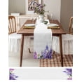 thumbnail image 6 of Table Runner Dresser Scarf 13 x 36 Inch Spring Lavender Watercolor Purple Floral Pastoral Style Table Runners Non-Slip Heat Kitchen Dining Table Decor for Indoor Outdoor Home Party Decoration, 6 of 7