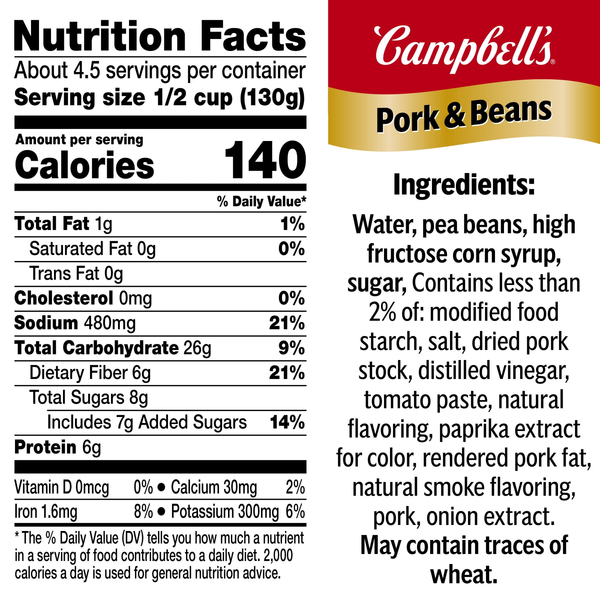 (12 pack) Campbell's Pork and Beans, 19.75 oz Can