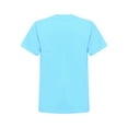thumbnail image 2 of TSSOE Boys Solid Color Short Sleeve T-shirt Kids Summer Casual Crewneck Tee Tops for Outdoor Playwear Sky Blue 100, 2 of 6