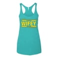 thumbnail image 2 of The Best Wifey in the Universe | Womens Mother's Day Premium Tri-Blend Racerback Tank Top, Tahiti Blue, Large, 2 of 4