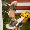 thumbnail image 7 of Women's Denim Platform Slide Sandals with Double Buckles Comfortable Open Toe Chunky Wedge High Heels Slip on Summer Slides for Vacation Beach (6.5,Camo), 7 of 7