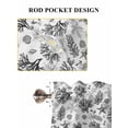 thumbnail image 6 of Black Coastal Bathroom Window Curtain, Coral Starfish Seaside Summer Beach Light Filtering Coffee Kitchen Curtains, Bedroom Living Room Curtains 2 Panel 84"x54", 6 of 6