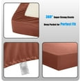 thumbnail image 6 of Chezmoi Collection Liam 7-Piece Terracotta Bed in a Bag King Comforter Set with Sheets Medallion Embossed Bedding Set, 6 of 8