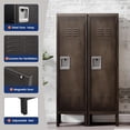 thumbnail image 4 of Yizosh Metal Locker with 1 Lockable Door, Industrial Black Steel Storage Locker, 55.1" L x 15" W x 18" D, Modern Style, Perfect for Office, School, Gym, Home Storage, 4 of 9