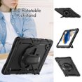thumbnail image 4 of Case for Samsung Galaxy Tab A8 10.5 Inch 2022 with Screen Protector, 360 Degree Rotating Kickstand Hand Strap Heavy Duty Shockproof Cover with Shoulder Strap, Black, 4 of 7
