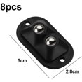 thumbnail image 2 of Rueda Universal de pasta de acero inoxidable, polea adhesiva de rotación de 360 ​​grados, color negro, para cubo de basura para muebles, 8 Uds., 2 of 5