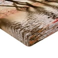 thumbnail image 2 of Ambesonne Autumn Fitted Sheet, Fall Season River with Trees, Twin Size, Brown and Magenta, 2 of 3