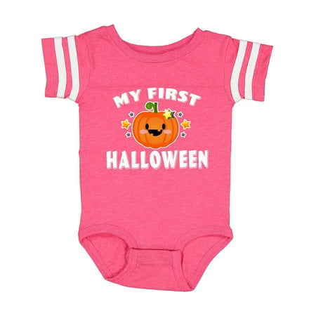 

Inktastic My First Halloween with Pumpkin and Stars Gift Baby Boy or Baby Girl Bodysuit