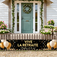 thumbnail image 5 of LUUFILx Retirement Party Supplies Gold Black Backdrop Banner Celebration Balloons Decoration Photography Props Event Background Decors Happy Occasion, 5 of 7