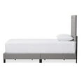 thumbnail image 3 of Bowery Hill Contemporary Twin Bed in Gray Fabric Linen, 3 of 6