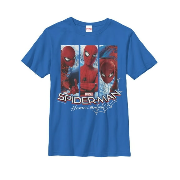 Boy's Marvel Spider-Man: Homecoming Panels Graphic Tee Royal Blue Small