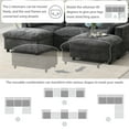 thumbnail image 4 of Harper & Bright Designs Chenille Sectional Sofa with Ottoman and Chaise, U Shaped Convertible Sofa for Living Room Apartment, Dark Grey, 4 of 20