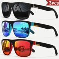 thumbnail image 4 of Typpkmm 1/3/ Men Classical Square Sports Sunglasses Lightweight Pc Frame Uv400 for Driving Fishing Cycling Unisex Durability 4PCS, 4 of 7